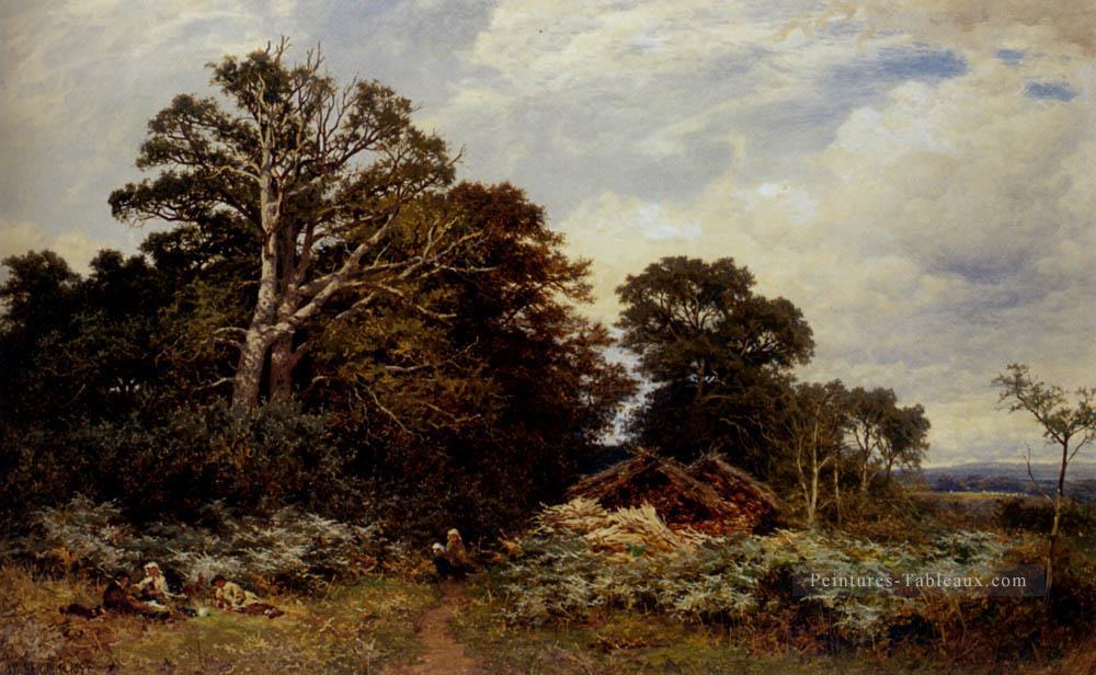 Un paysage de Surrey Woodland Benjamin Williams Leader Forêt Peintures à l'huile